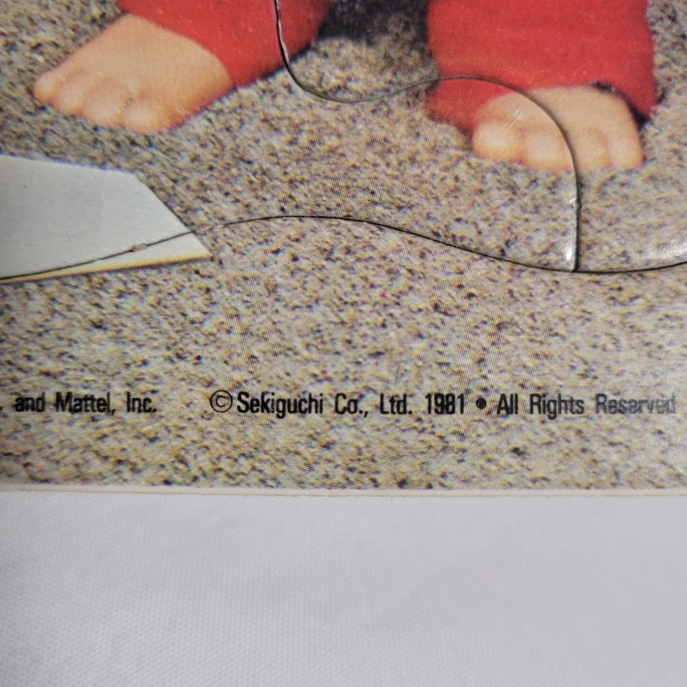 Vintage 80's Monchhichi Golden Frame Tray Puzzle Lot Of 2